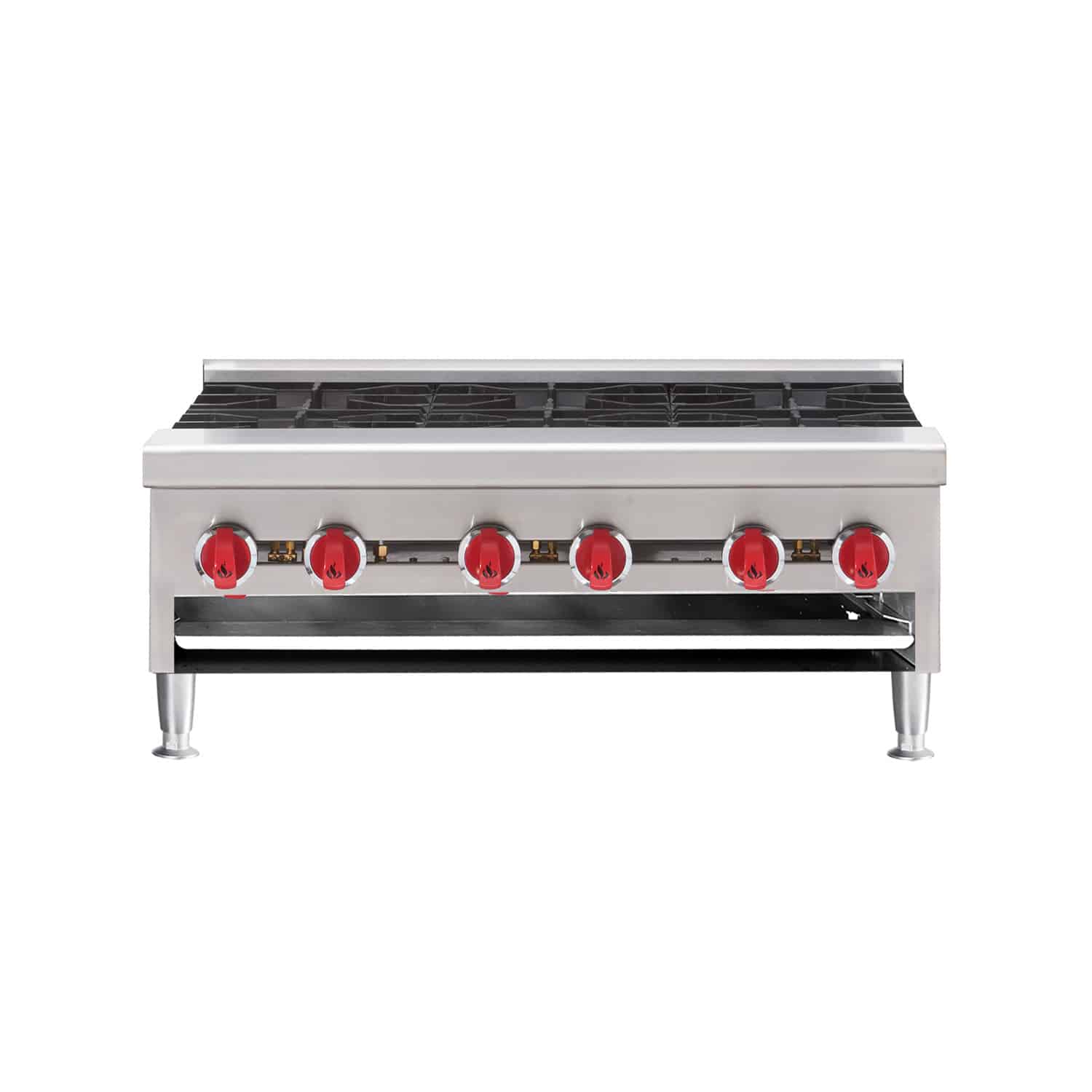 American Range ARHP-36-6 36" Gas Hotplate w/ (6) Burners & Manual Controls, Natural Gas