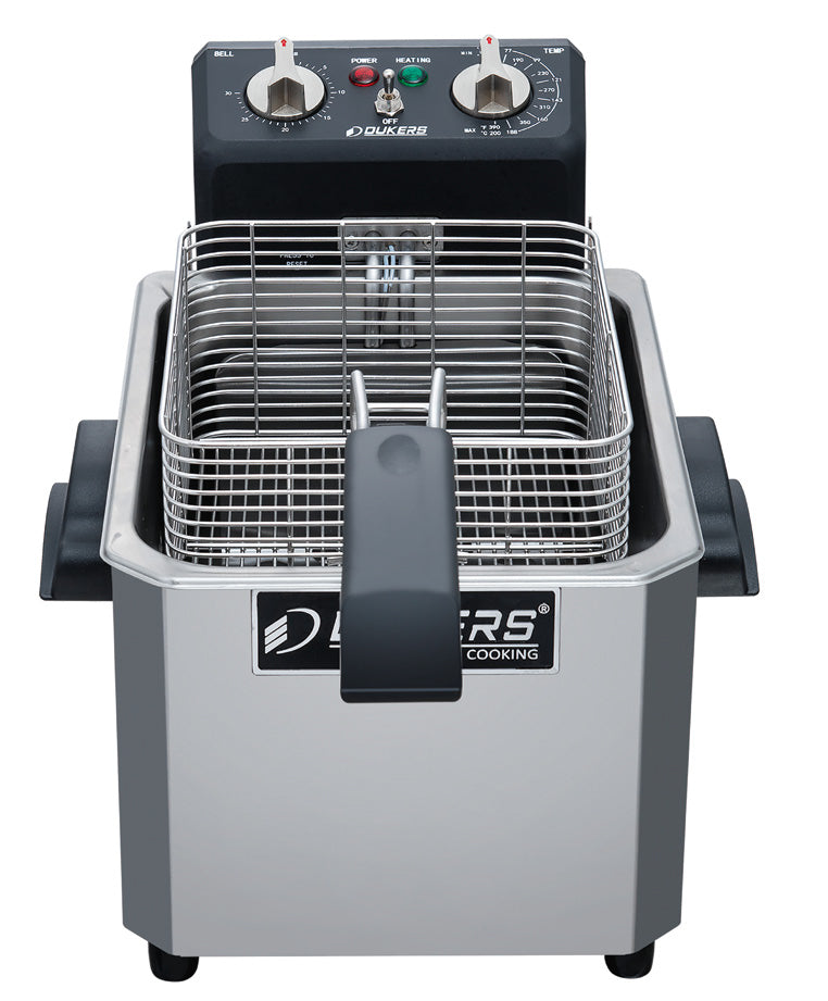 Dukers - DCF15E, 15lb One Basket Electric Countertop Deep Fryer