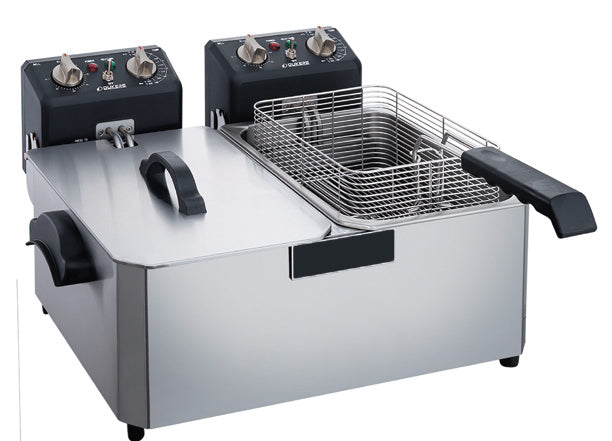 Chef AAA - TCF15ED, 30lb Two Basket Electric Countertop Deep Fryer