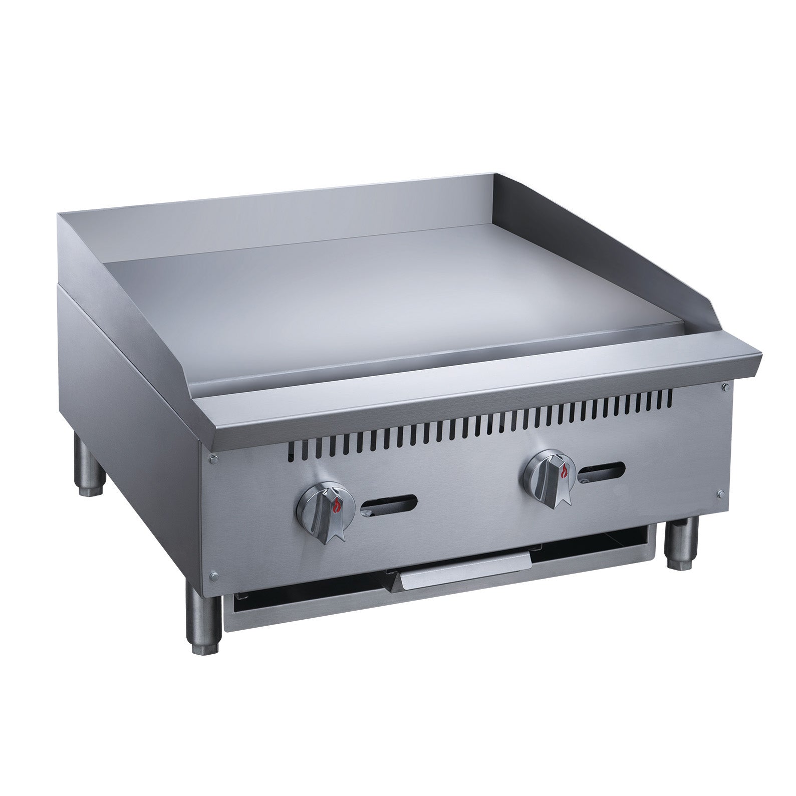 Chef AAA - TCGM24 Commercial 24 in. Countertop with Griddle with 2 Burners NG