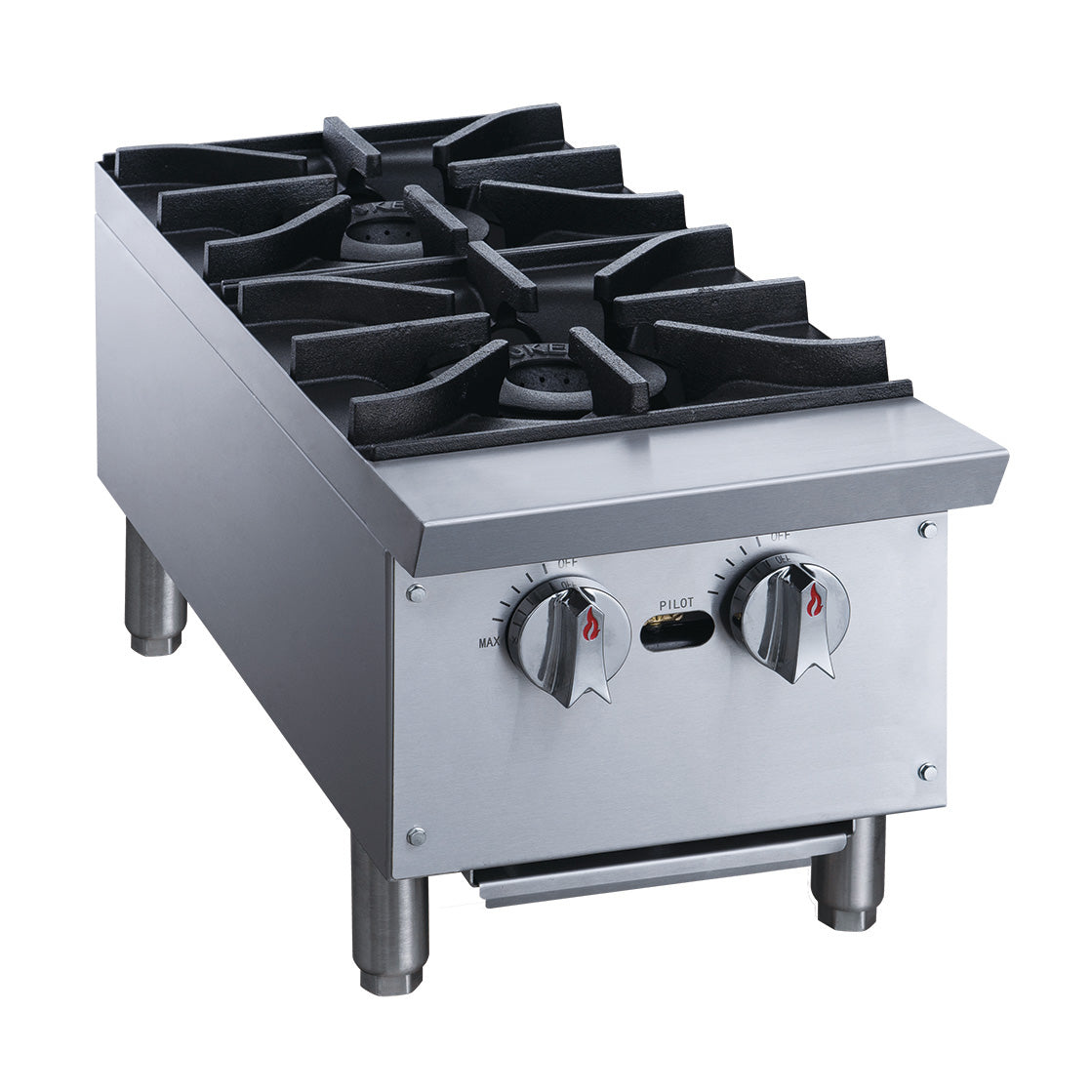 Chef AAA - TCHPA12, Commercial 12" Countertop Hot Plate with 2 Burners