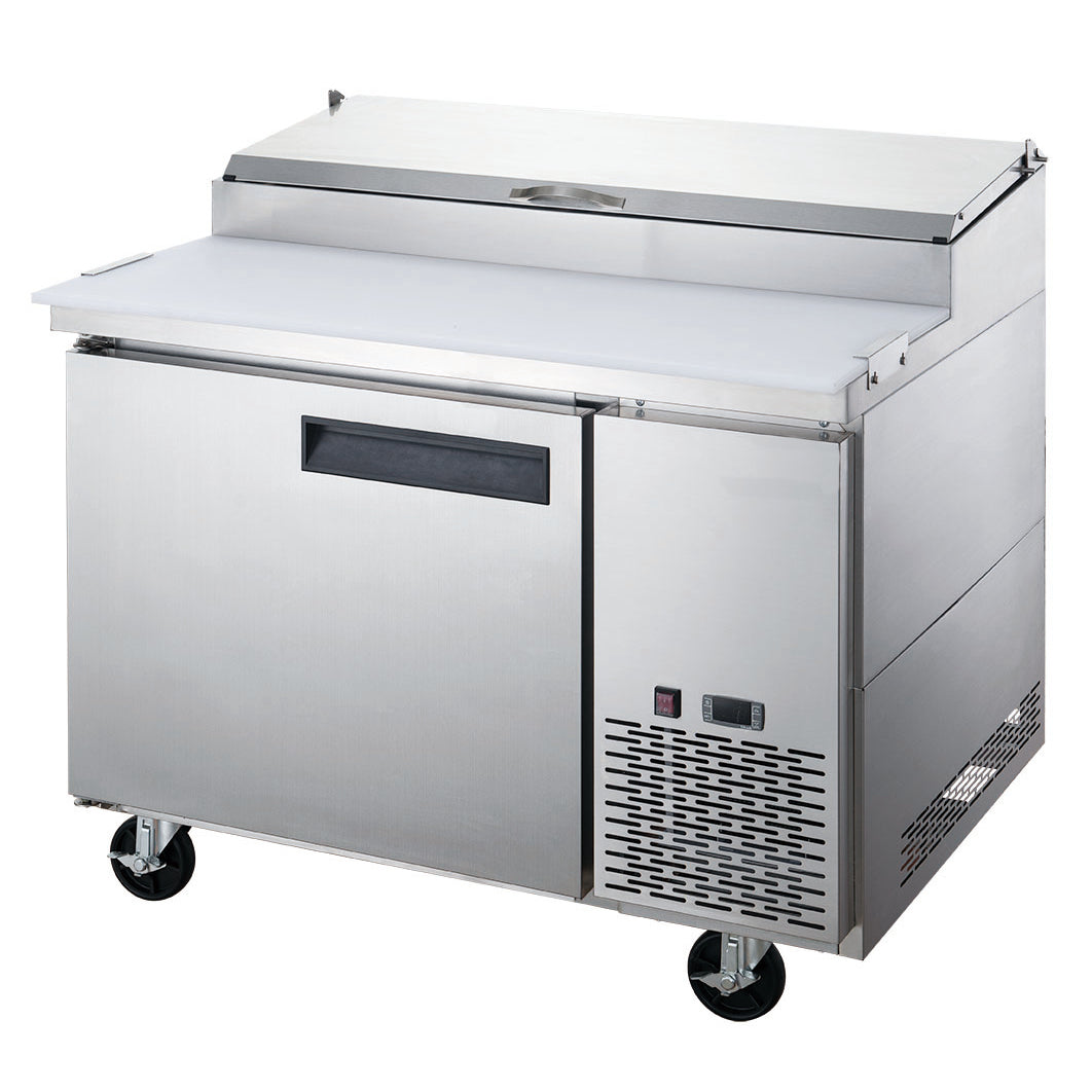 Chef AAA - TICL1-HC, 44" Commercial Sandwich Prep Table Refrigerator 6 Pans 1 Door Stainless Steel 9.8 cu.ft.