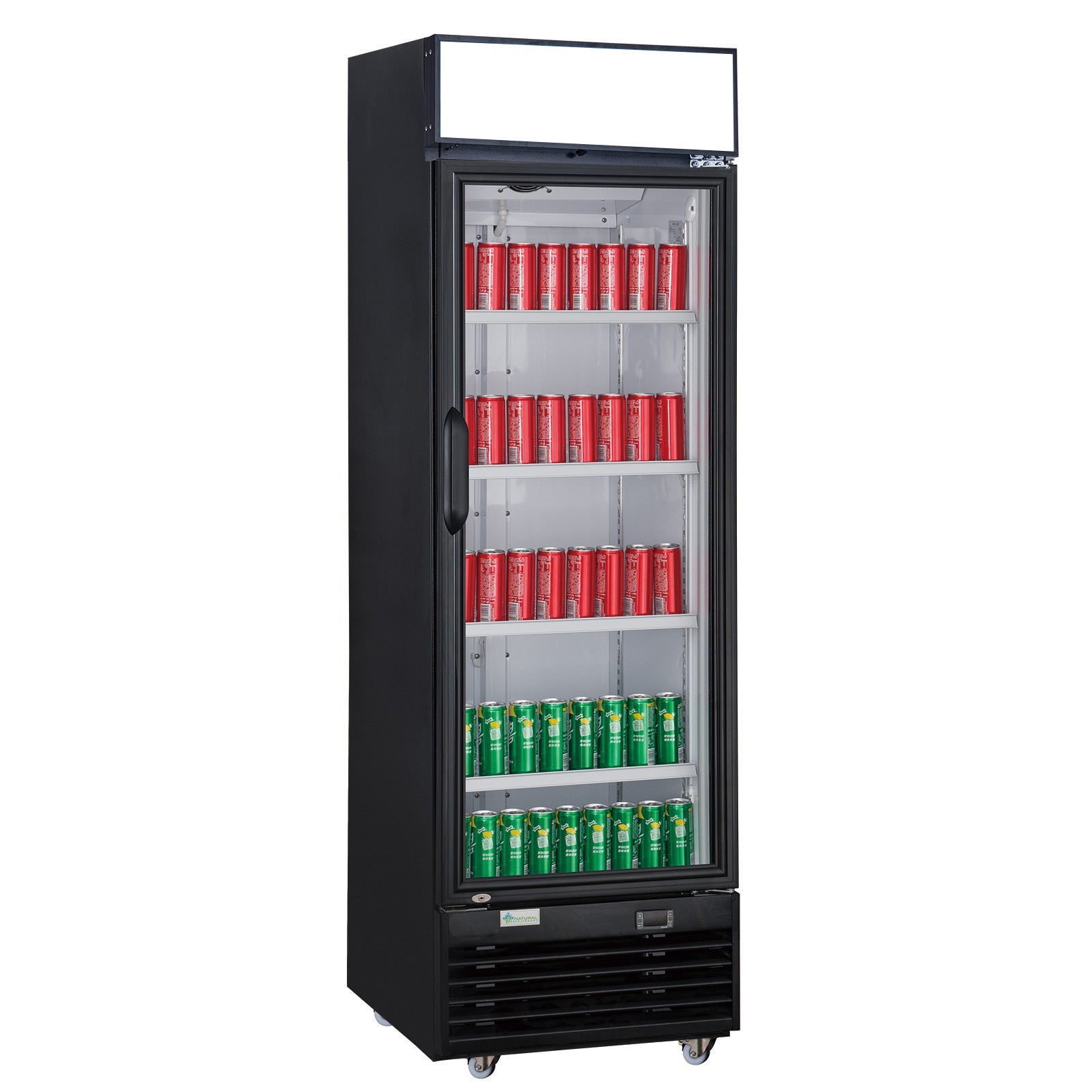 ChefAAA - TSM-12R Commercial Single Glass Swing Door Merchandiser Refrigerator