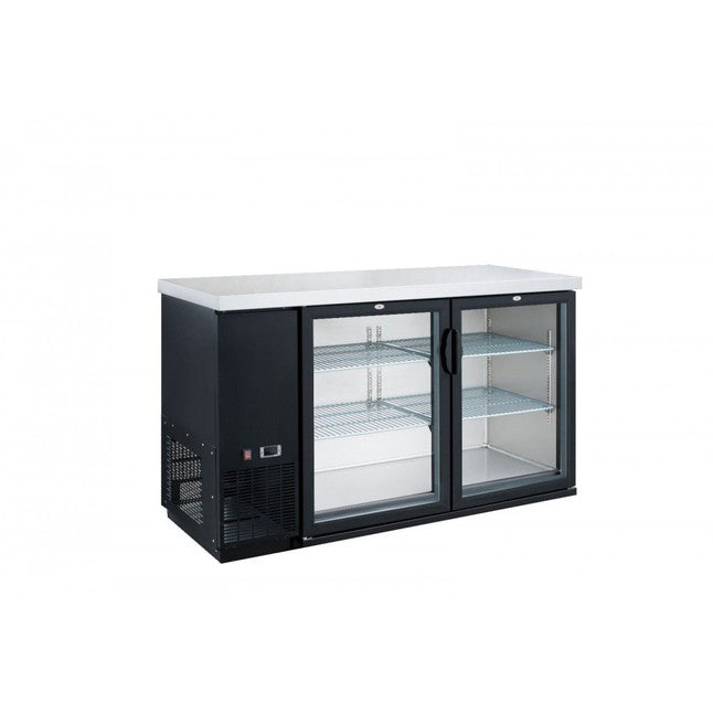 Chef AAA - TBB-48G-HC, Commercial 49" Glass Door Back Bar Refrigerator 11.2 cu.ft.