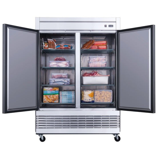 Chef AAA - T55AF Commercial 55" 2 Solid Door Reach-In Freezer 40.74cu.Ft.