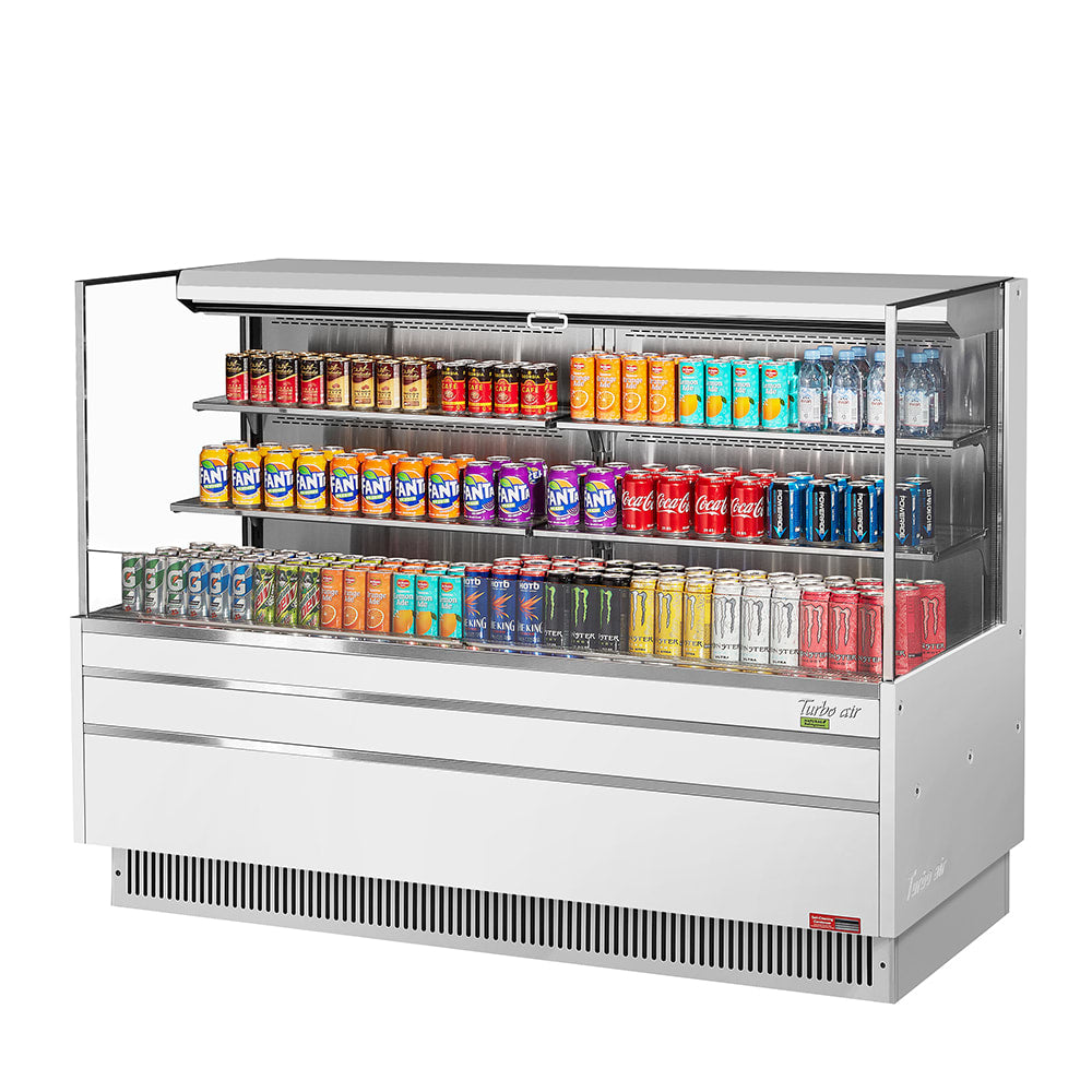 Turbo Air TOM-72L-UF-W-3S-N 70 3/4" Horizontal Open Air Cooler w/ (3) Levels, 220v/1ph