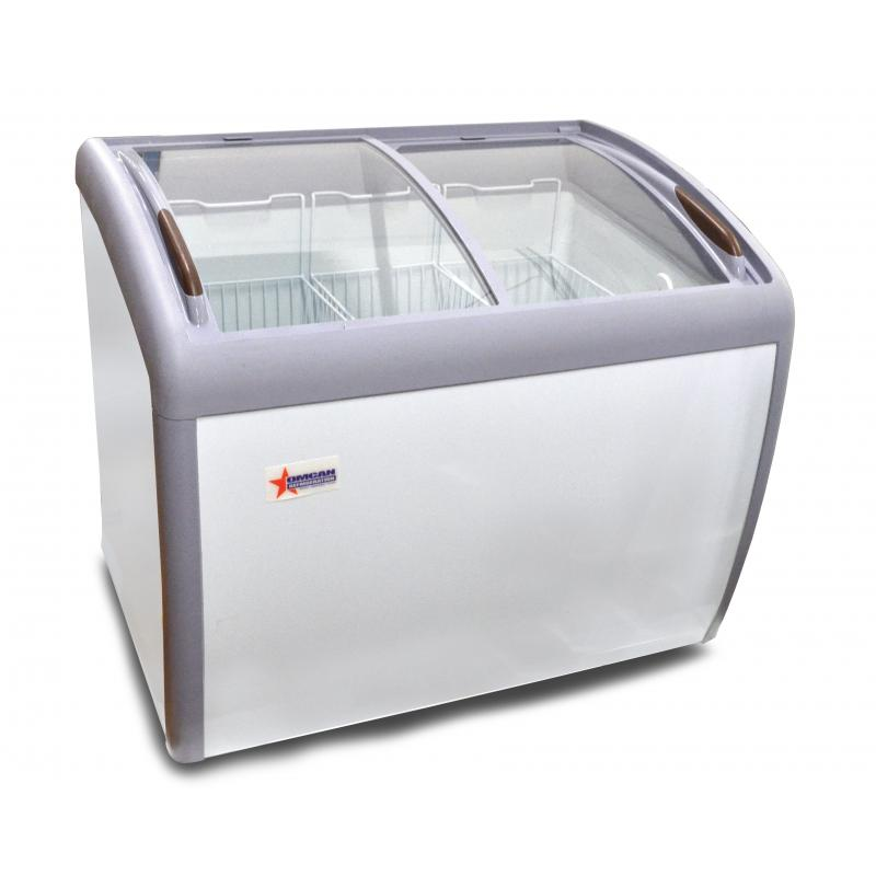 39-inch Ice Cream Display Chest Freezer with Curve Glass Top