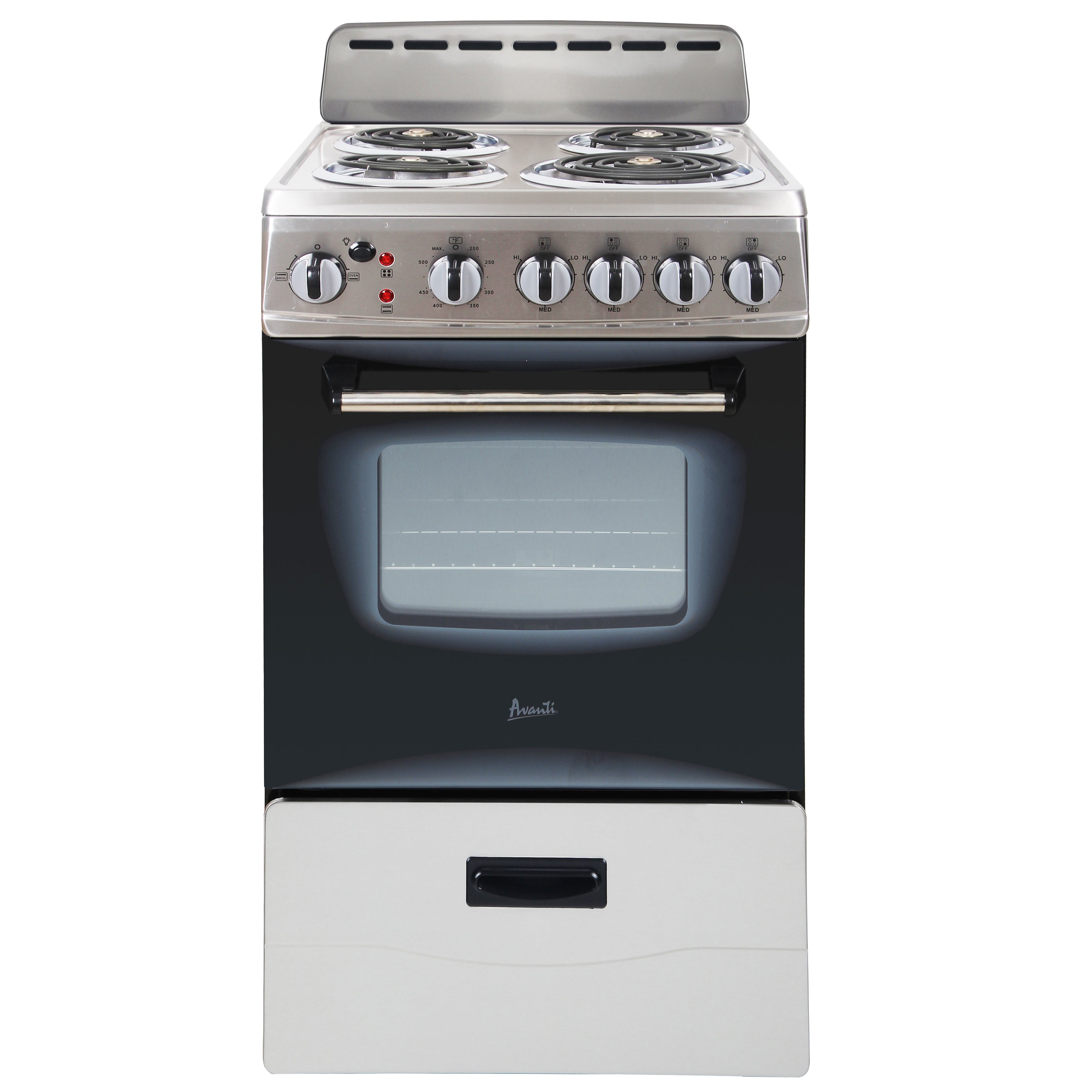 Avanti - ERU200P3S, Avanti 20" Electric Range Oven with Framed Glass Door, in Stainless Steel