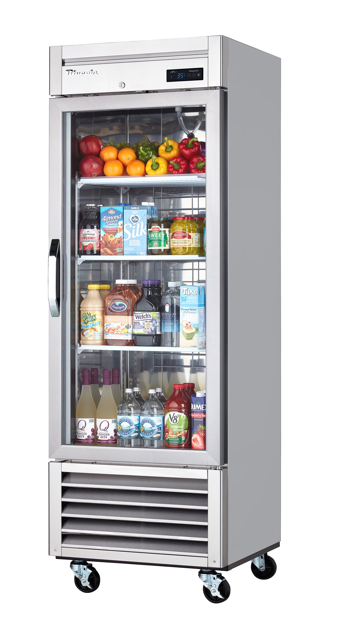 Blue Air - BSR23G-HC, 1 Glass Door Stainless Refrigerator, Bottom-Mount Compressor, R-290 Refrigerant
