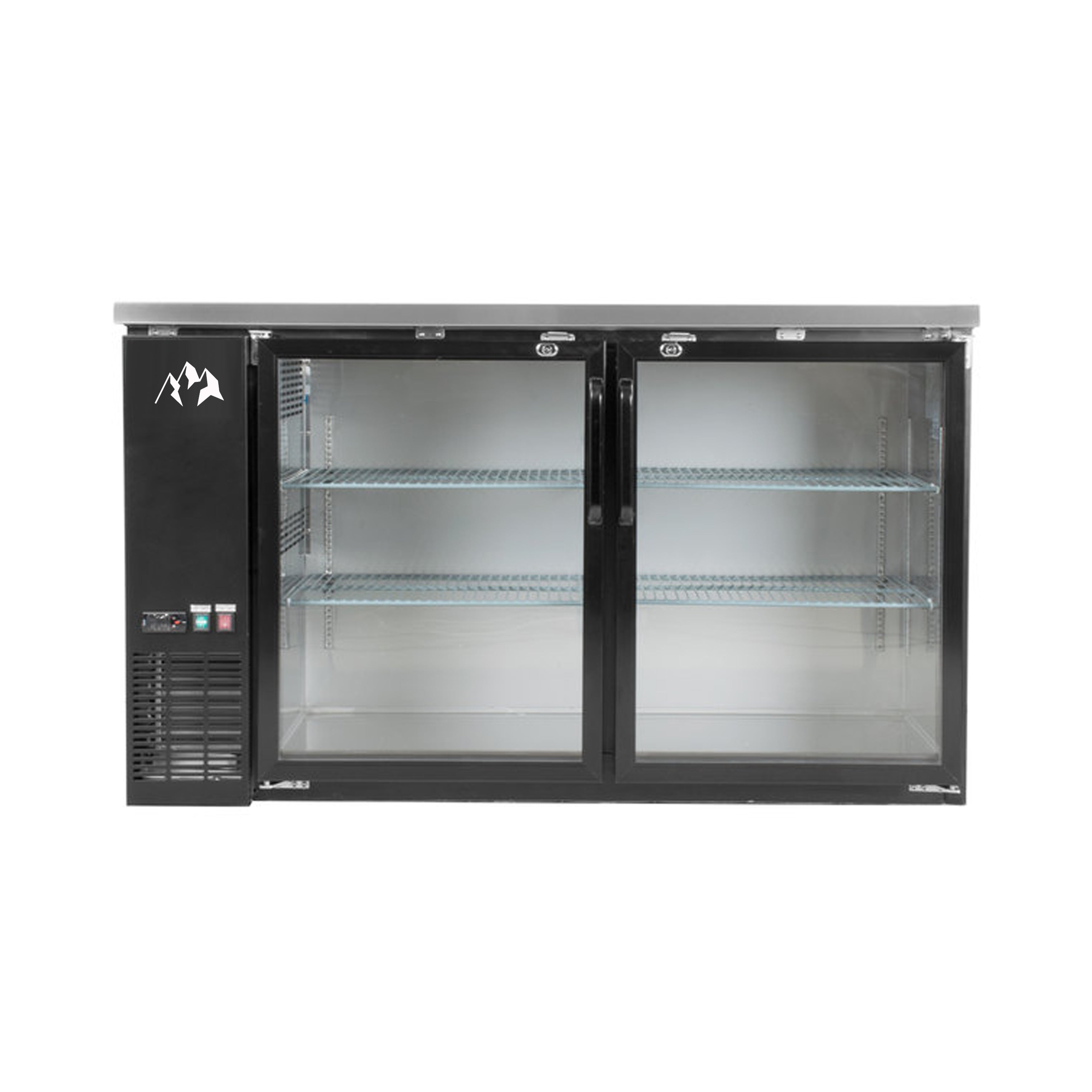 Chef AAA - TBB-60G-HC, Commercial 61" Glass Door Back Bar Refrigerator 15.2 cu.ft.