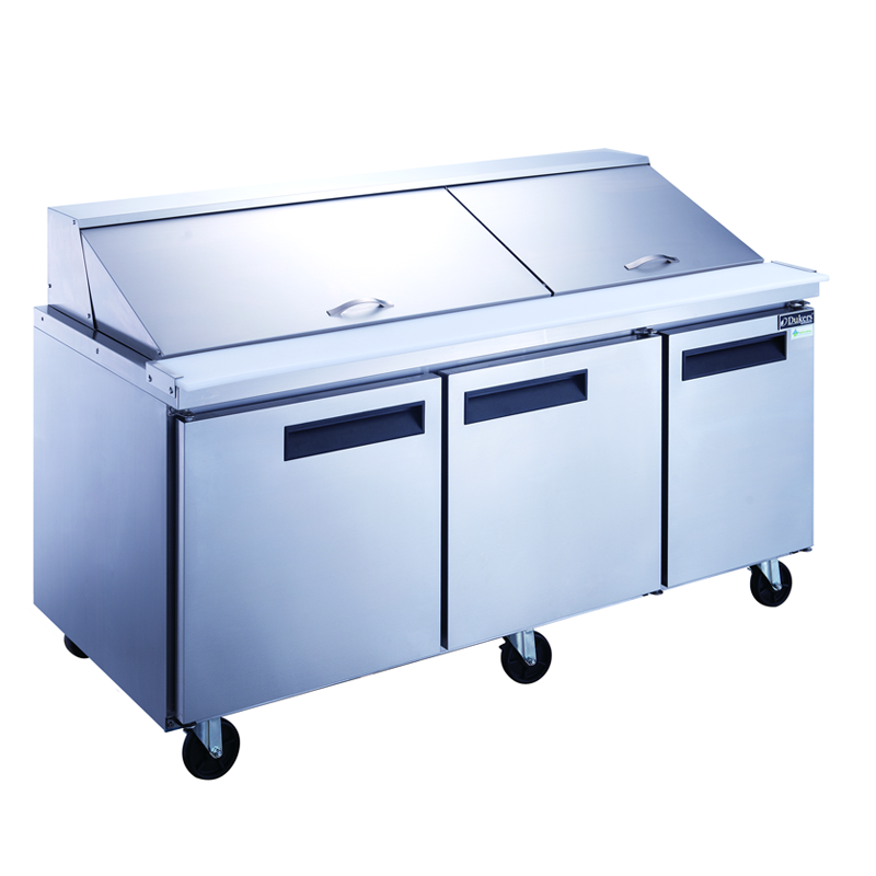 DSP72-30M-S3 3 Door Mega Top Food Prep Table Refrigerator