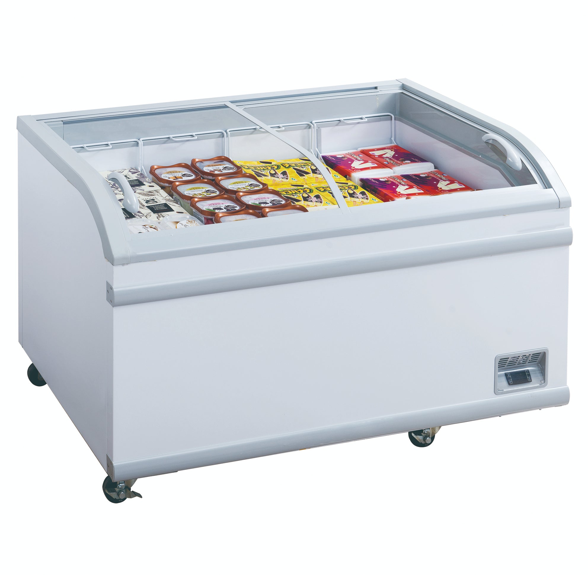 Chef AAA TD 500Y Commercial 56 Glass Door Frozen Food or Ice Cream Chest Freezer Display