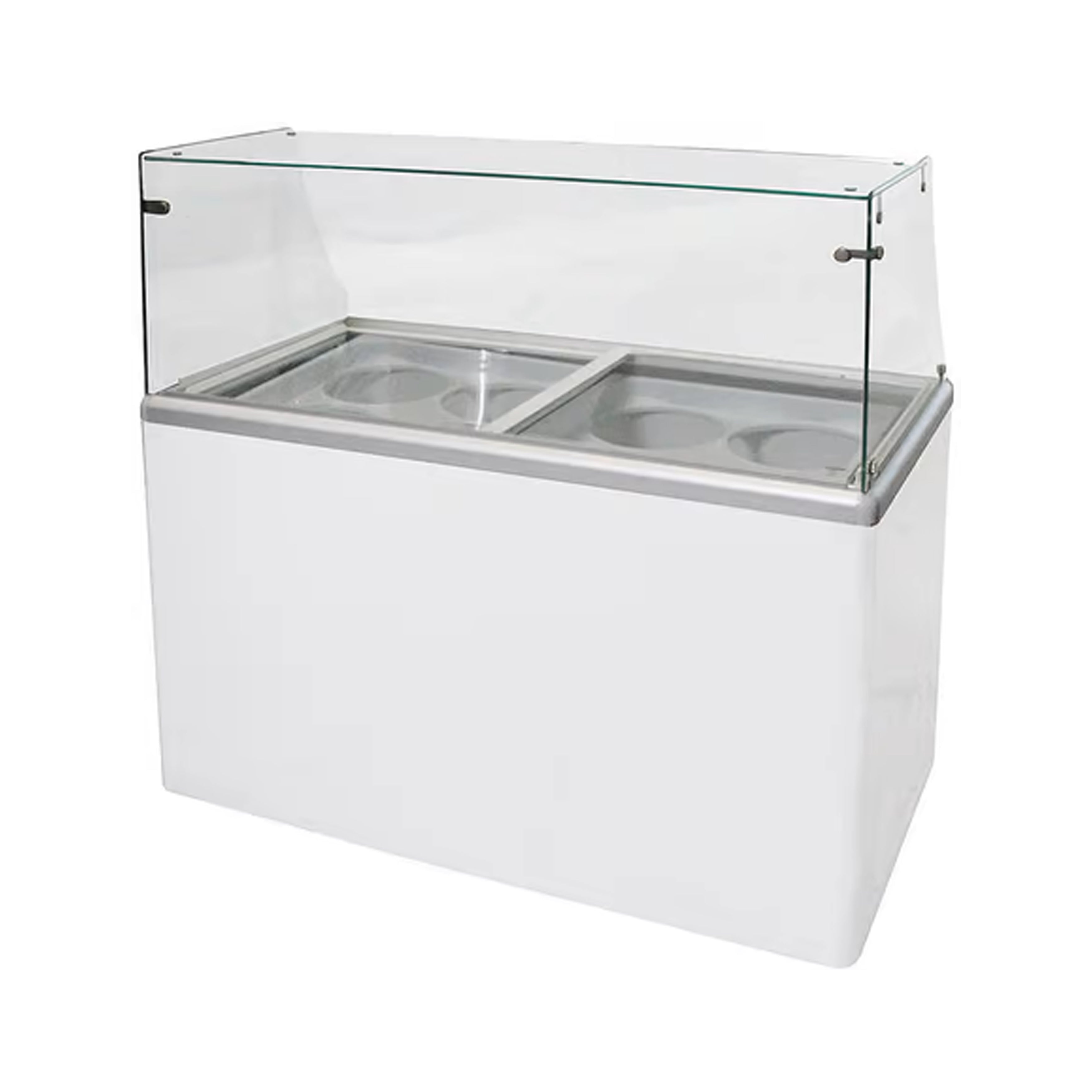 Excellence Industries - EDC-8HC, 47" Commercial Glass Door  Ice Cream Dipping Cabinet Freezer (8) 3-Gallon Tubs 12.5 cu.ft.