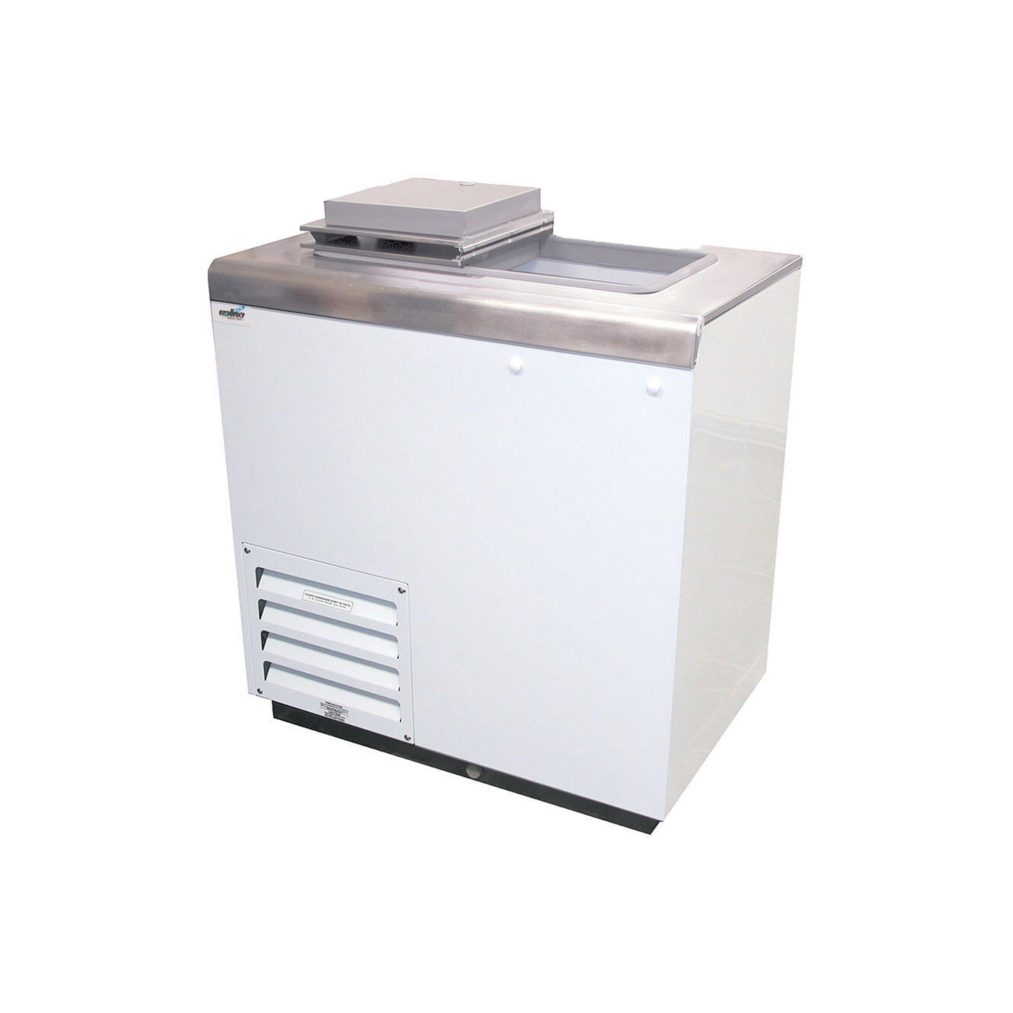 Excellence Industries - HFF-2HC, 31" Commercial 4 Tub Flip Top Ice Cream Dipping Cabinet White