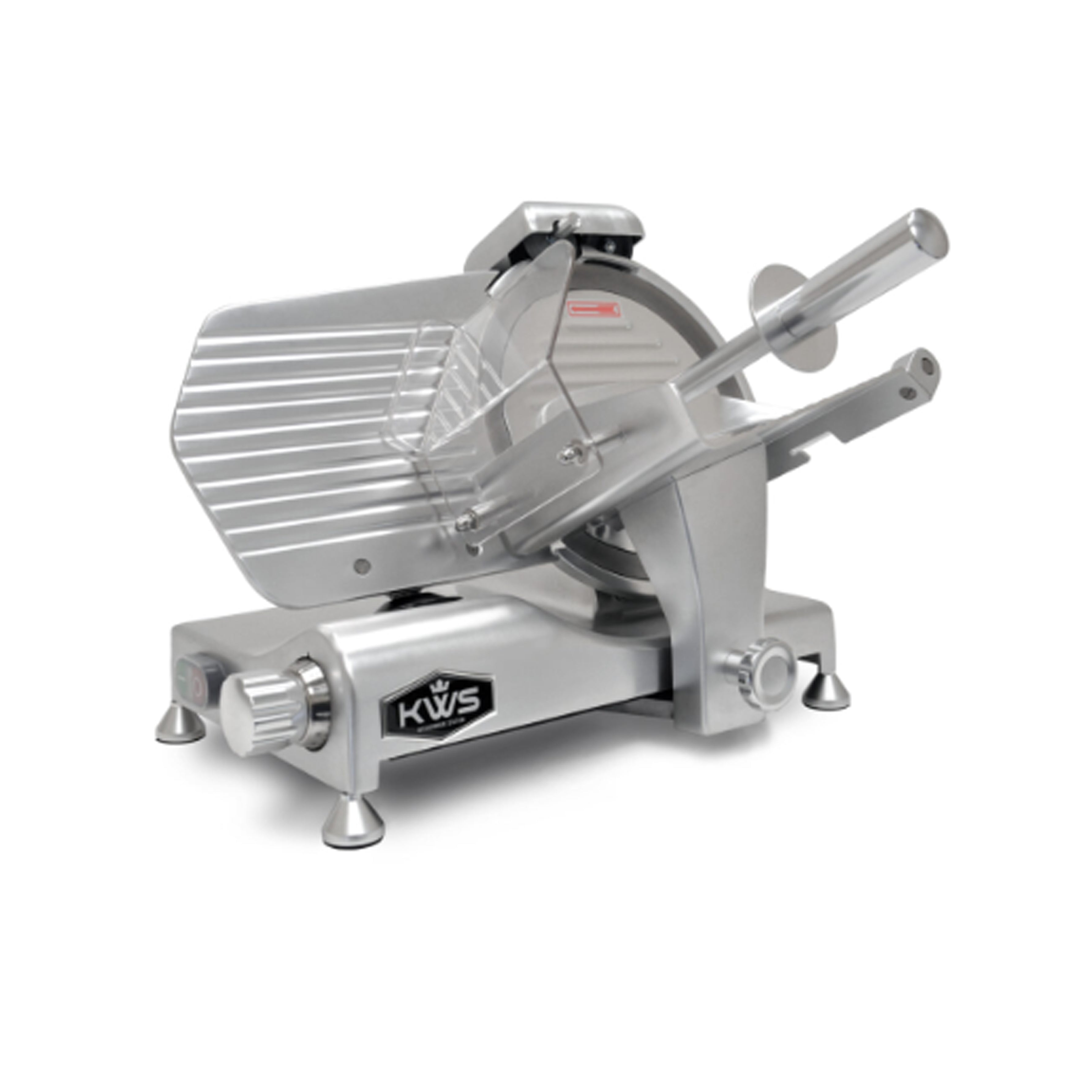 KWS - MS-10DS, Commercial 10″ Electric Meat Slicer Anodized Aluminum Stainless Steel Blade