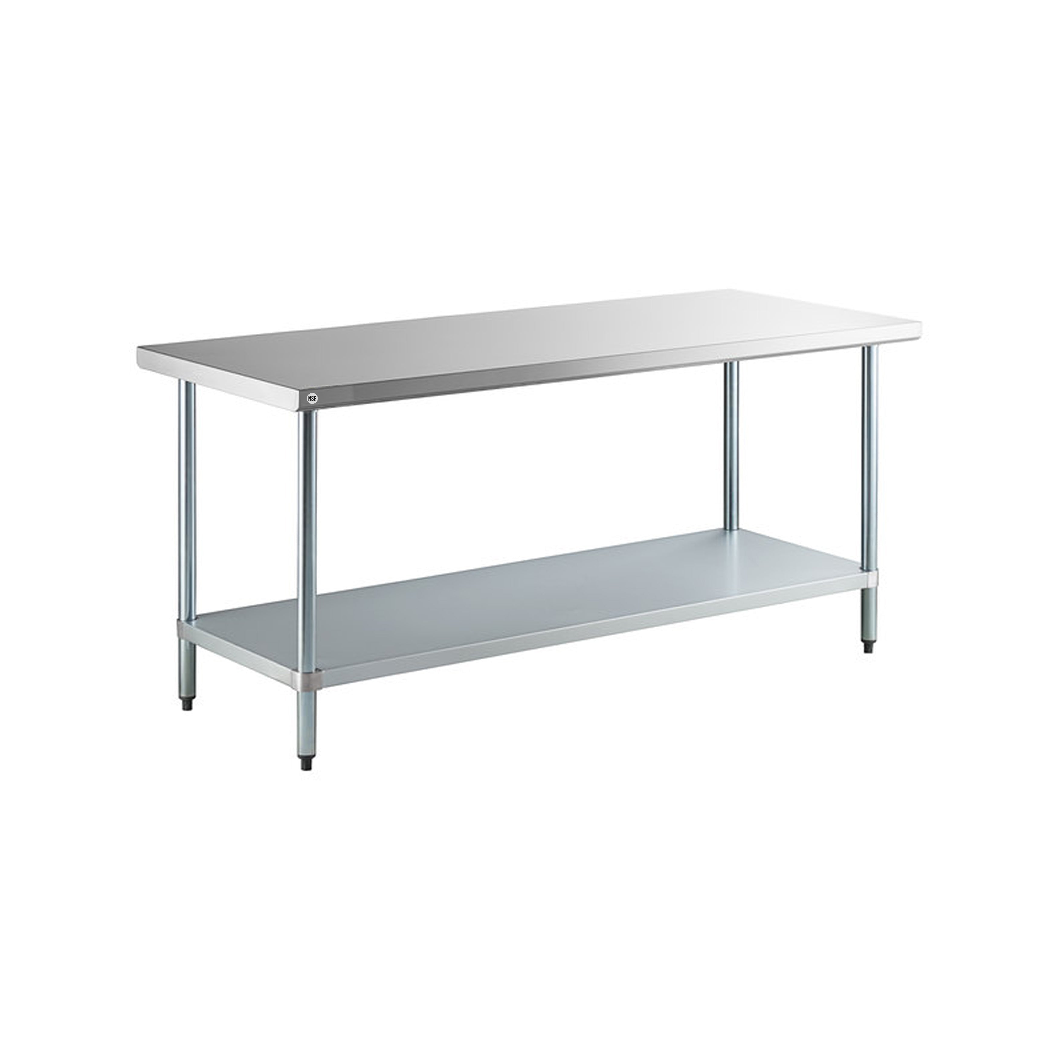 Omcan - 20198, Commercial 84" x 24" Stainless Steel Kitchen Work Table 1500lbs Medium Duty