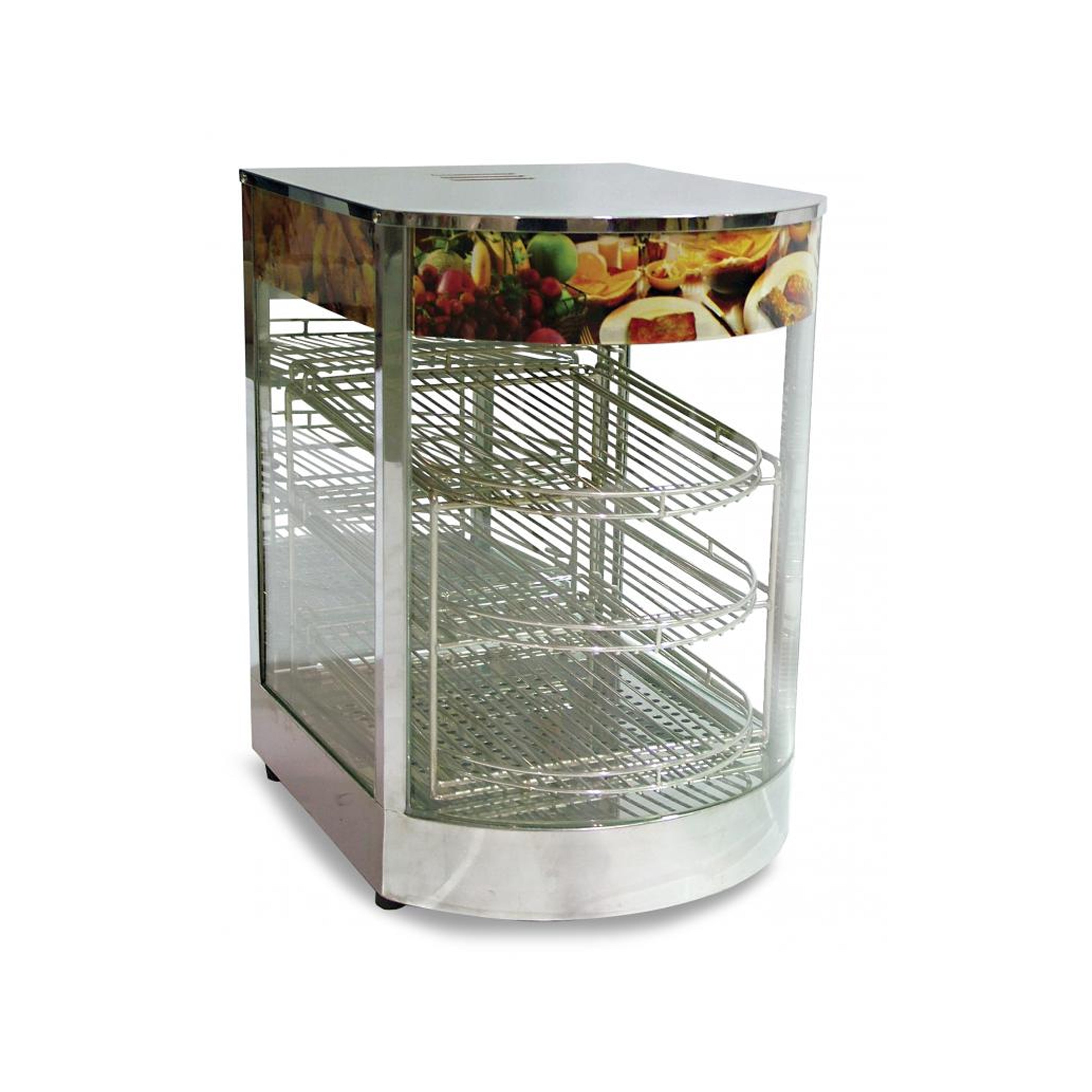 Omcan - 21829, Commercial 14" Curved Glass Countertop Display Warmer