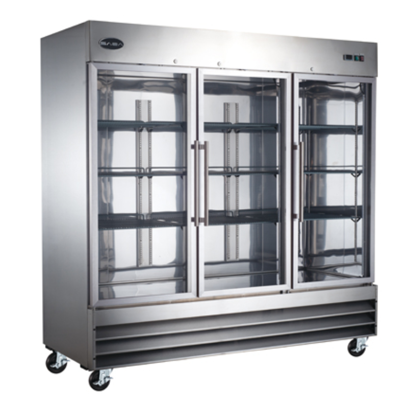 Chef AAA Three Glass Door Reach-In Commercial Refrigerator S-72RG