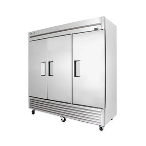 True - TS-72-HC, Commercial 78-1/10" Reach-In Refrigerator Solid Door 3 Section