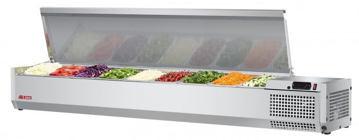 Turbo Air - CTST-1800-N, Commercial E-line, Food prep, 70″ Countertop Salad Table