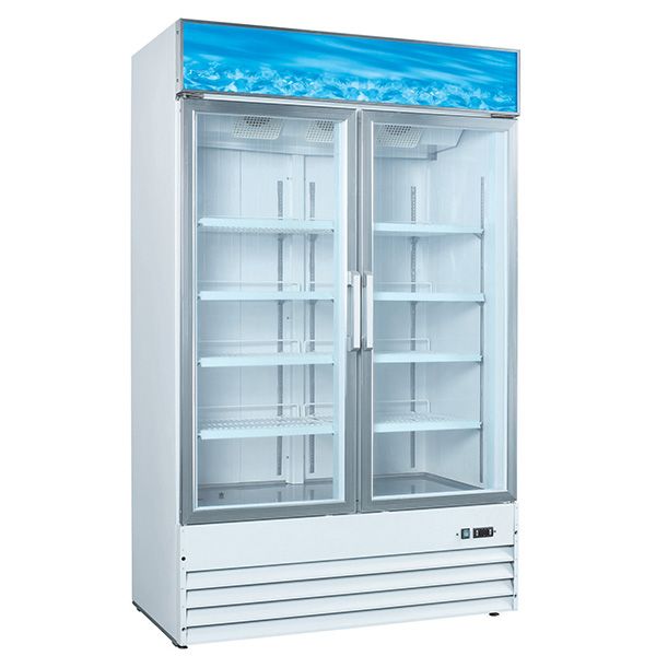 U Star USRFS 2DS W Merchandiser Refrigerator 2 Door 26 Deep 48 Wide 81 High White