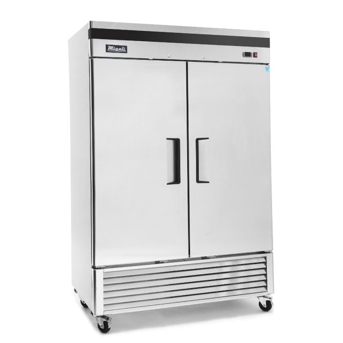 Migali - C-2RB-HC, Commercial 54.4" 2 Solid Door Reach-In Refrigerator 49 cu. ft.