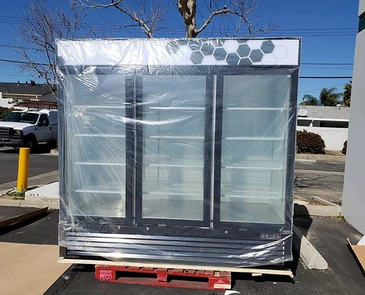 Migali - C-72FM-HC, Commercial 82" 3 Glass Door Merchandiser Freezer 72 cu. ft.