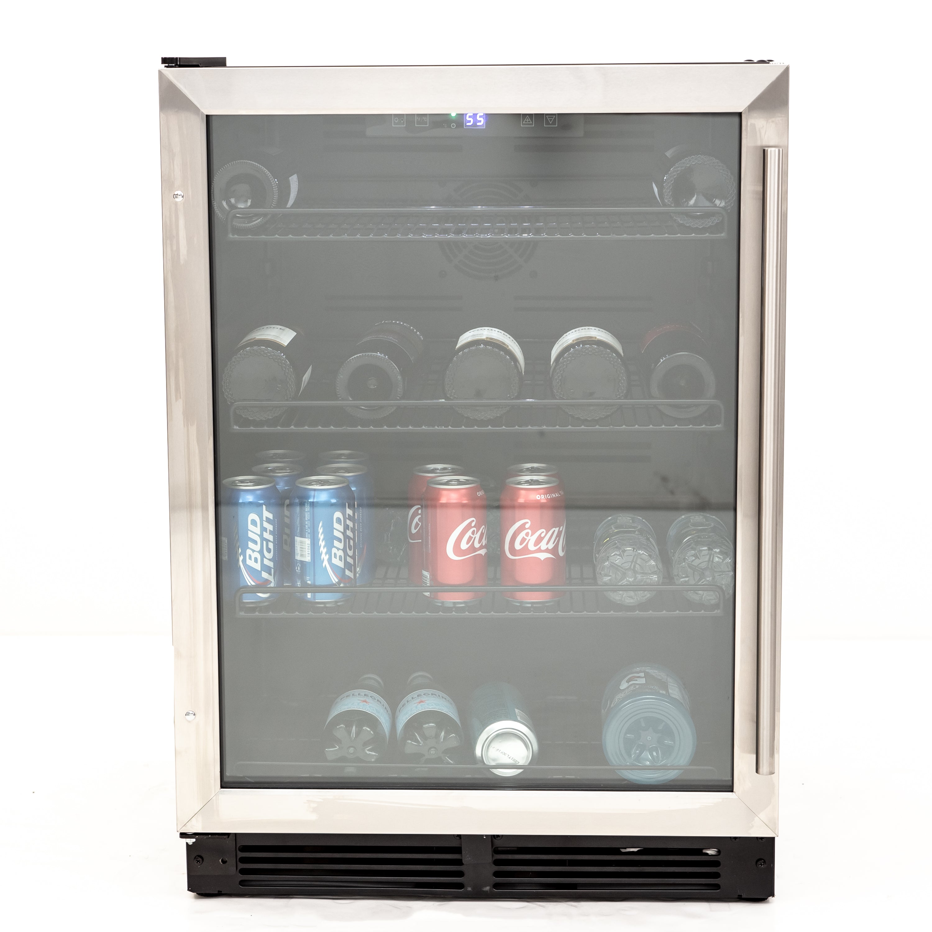 Avanti - BVB52T4S, Avanti Beverage Center, 133 Can Capacity, in Stainless Steel with Black Cabinet