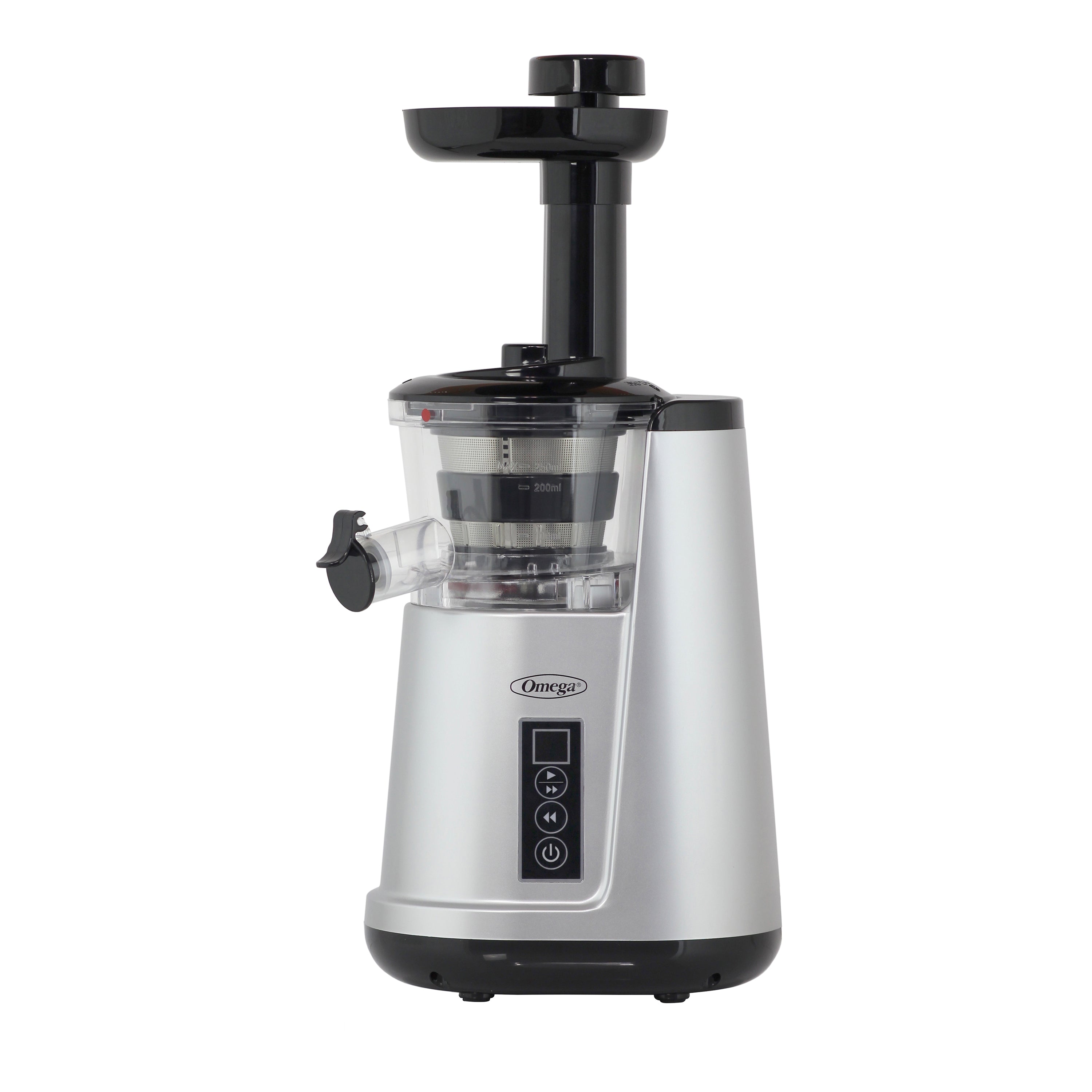 Omega - JC3000SV13, Omega Cold Press 365 Compact Masticating Vertical Juicer, 120W Low-Speed 3-Stage Auger, in Silver