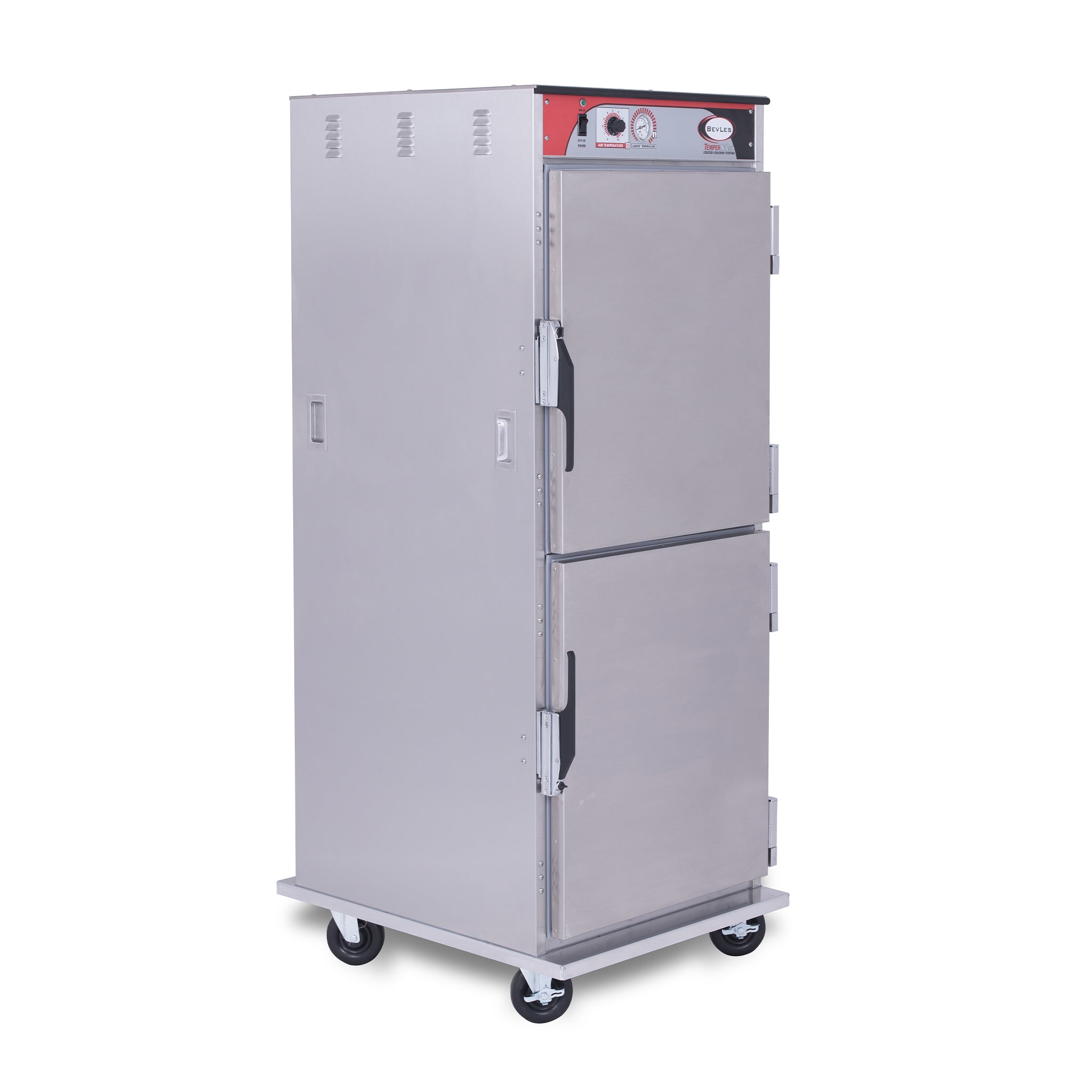 BevLes - HTSS74P161, BevLes Temper Select Full Size Heated Holding Cabinet, Narrow Width, 115V, in Silver