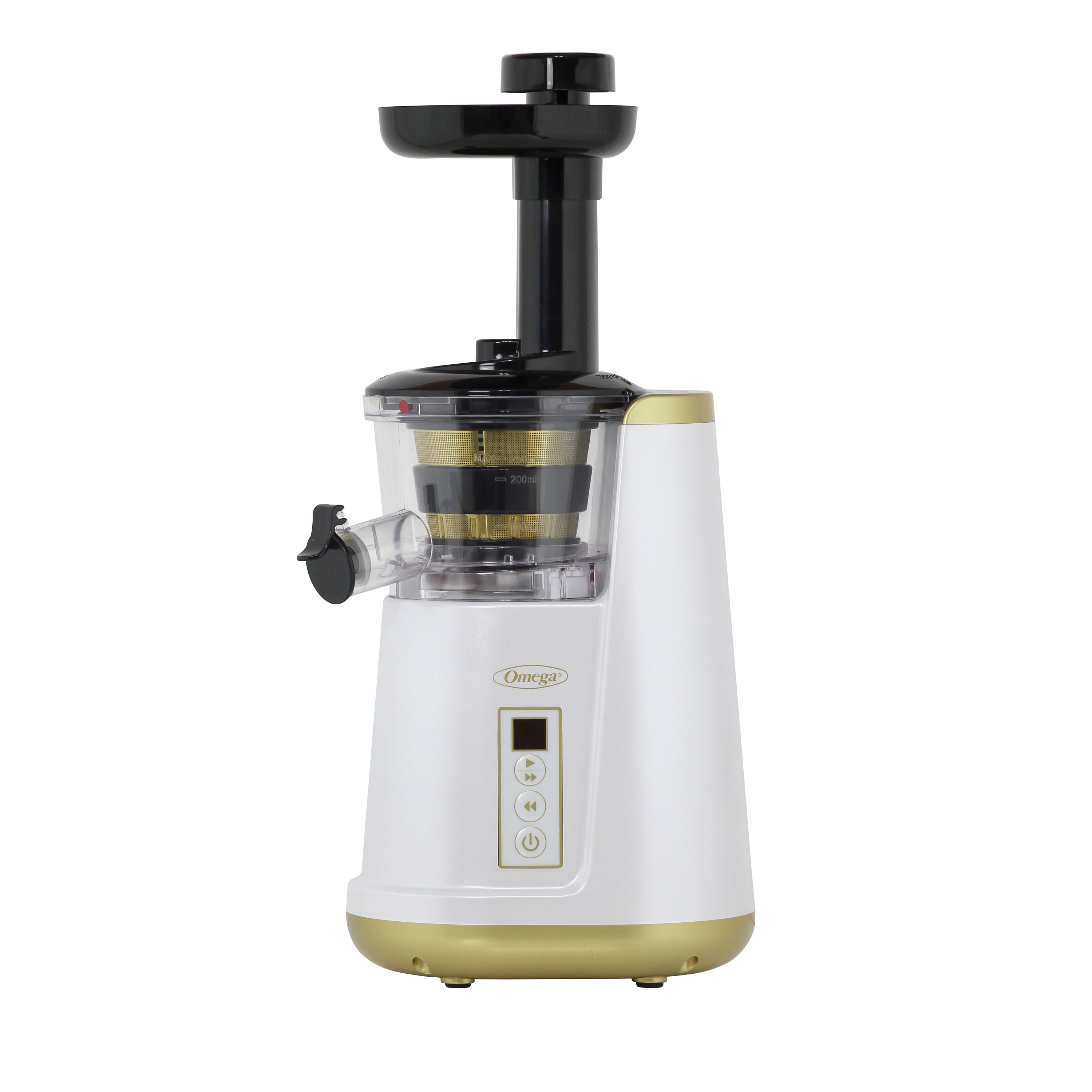 Omega - JC3000WH13, Omega Cold Press 365 Compact Masticating Vertical Juicer, 120W Low-Speed 3-Stage Auger, in White