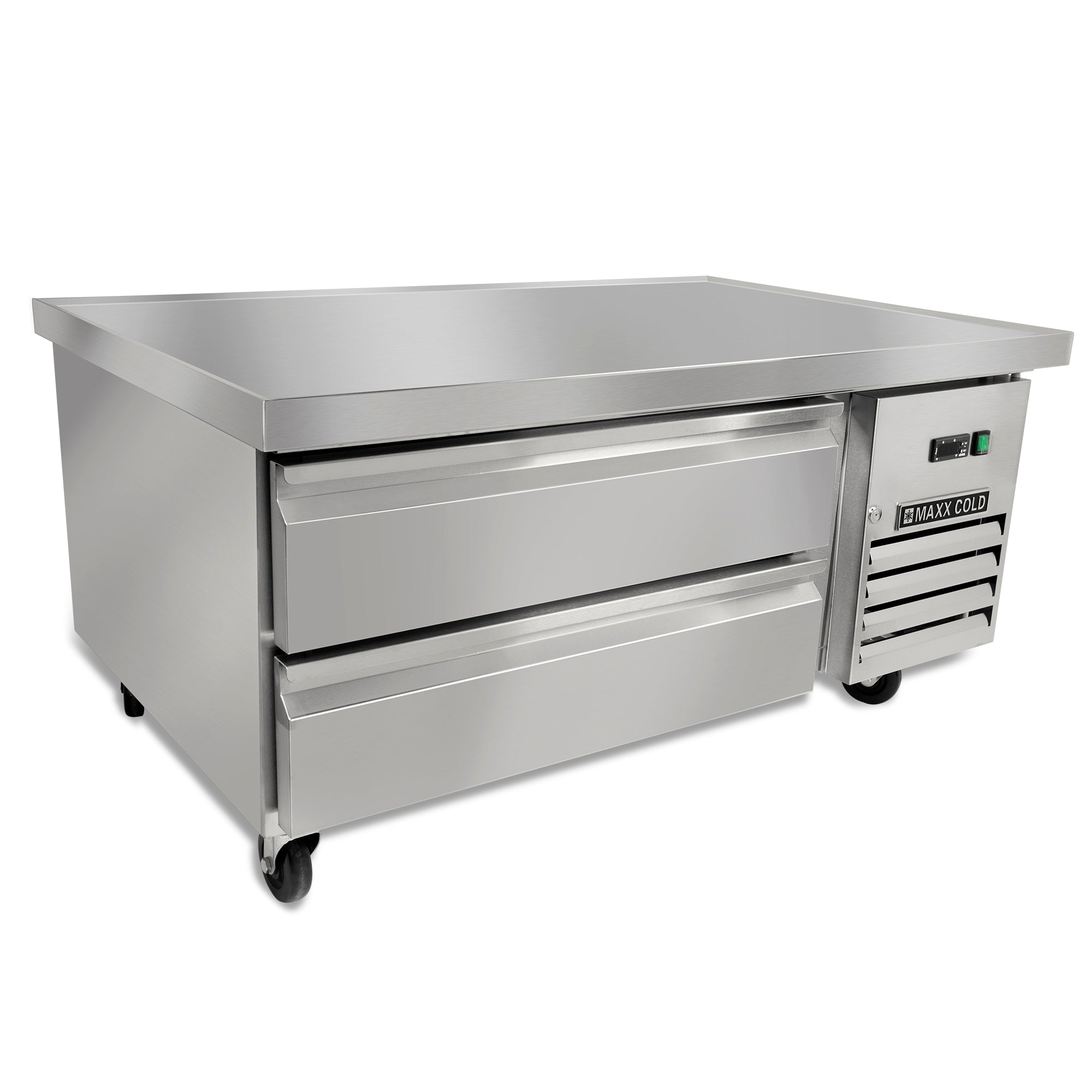 Maxx Cold - MXCB48HC, Maxx Cold Two-Drawer Refrigerated Chef Base, 50"W, 6.5 cu. ft. Storage Capacity, in Stainless Steel