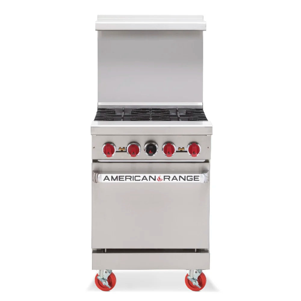 American Range AR-4-NV 24" 4 Buner Gas Range w/ Innovection Oven, Liquid Propane
