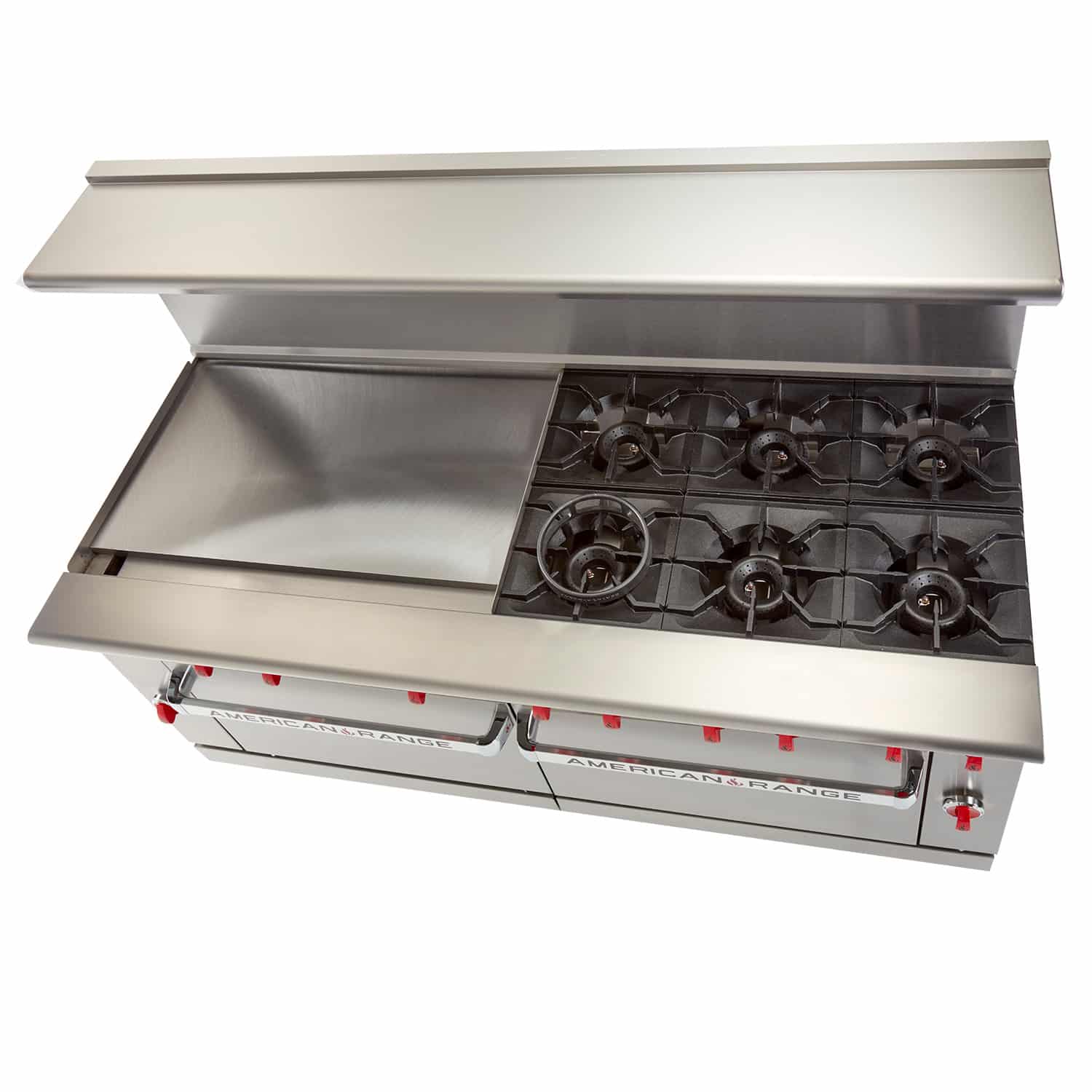 American Range AR-36G-6B 72" 6 Burner Gas Range w/ 36" Griddle & 2 Standard Ovens