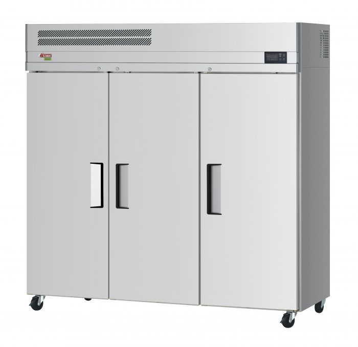 Turbo Air - EF72-3-N-V, Commercial 77" E-line Freezer, reach-in, three section, 65.8 cu. ft. capacity