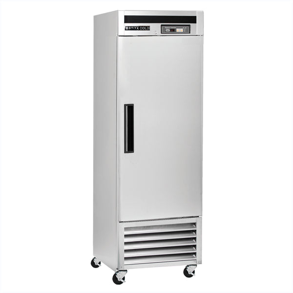 Maxx Cold - MCR-23FDHC Single Door Reach-In Refrigerator, Bottom Mount, 23 cu. ft., Energy Star, Stainless Steel