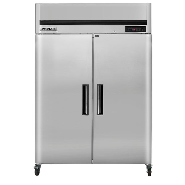 MCRT-49FDHC Maxx Cold Double Door Reach-In Refrigerator, Top Mount, 49 cu. ft., Energy Star, Stainless Steel