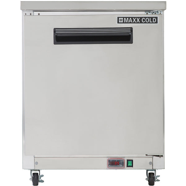 MXCF27UHC Maxx Cold Single Door Undercounter Freezer, 6.5 cu. ft. Storage Capacity, in Stainless Steel
