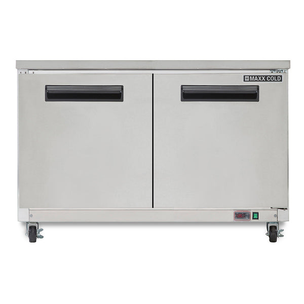 MXCF60UHC Maxx Cold Double Door Undercounter Freezer, 15.5 cu. ft. Storage Capacity, in Stainless Steel