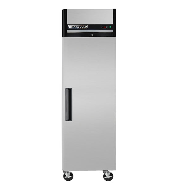 Maxx Cold - MXCR-23FDHC Single Door Reach-In Refrigerator, Top Mount, 23 cu. ft., Energy Star, in Stainless Steel