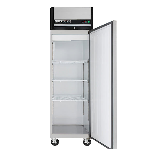 Maxx Cold - MXCR-23FDHC Single Door Reach-In Refrigerator, Top Mount, 23 cu. ft., Energy Star, in Stainless Steel