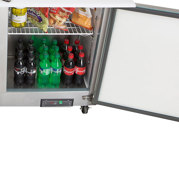 MXCR29MHC Maxx Cold One-Door Refrigerated Megatop Prep Unit, 7 cu. ft. Storage Capacity, in Stainless Steel