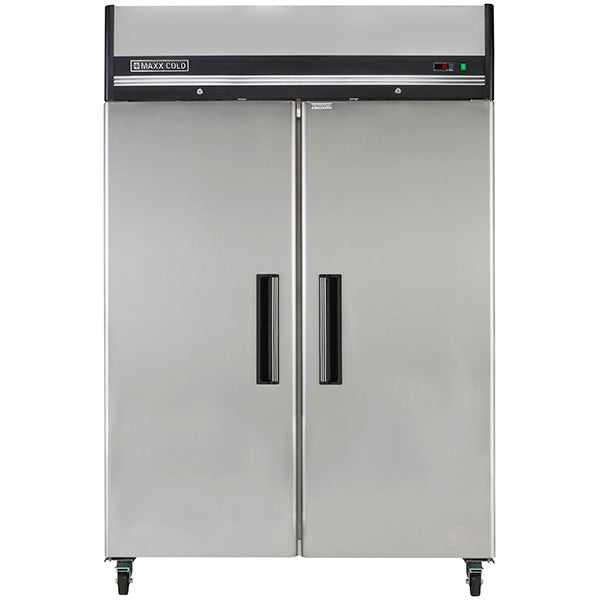 Maxx Cold - MXCR-49FDHC Double Door Reach-In Refrigerator, Top Mount, 49 cu. ft., Energy Star, in Stainless Steel