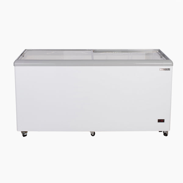 MXF52F Maxx Cold Sliding Glass Top Mobile Ice Cream Display Freezer, 11 cu. ft. Storage Capacity, in White