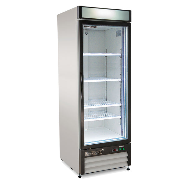 MXM1-23FHC Maxx Cold Single Glass Door Merchandiser Freezer, 23 cu. ft. Storage Capacity, in White