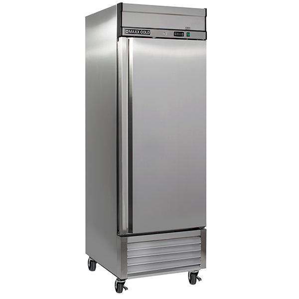 MXSR-23FDHC Maxx Cold Single Door Reach-In Refrigerator, Bottom Mount, 23 cu. ft., in Stainless Steel