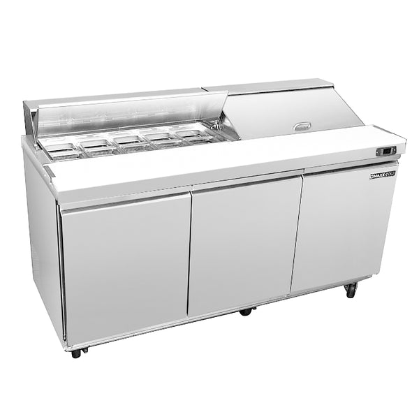 MXSR60SHC Maxx Cold Three-Door Refrigerated Sandwich and Salad Prep Station, 17.83 cu. ft., in Stainless Steel