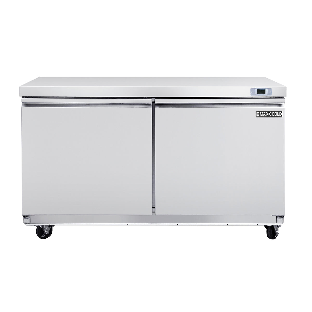 MXSF60UHC Maxx Cold Double Door Undercounter Freezer, 14.1 cu. ft. Storage Capacity, in Stainless Steel