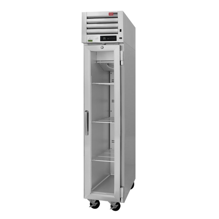 Turbo Air - PRO-12R-G-N, Commercial 18" 1 Glass Door Reach-in Refrigerator PRO Series 9.5 cu.ft.