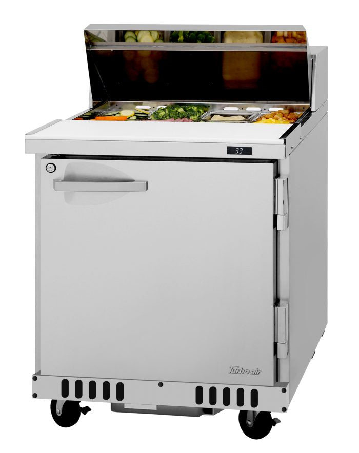 Turbo Air - PST-28-FB-N, Commercial 28" PRO Series Sandwich/Salad Prep Table  Front Breathing airflow, one-section 6.5 cu.ft.